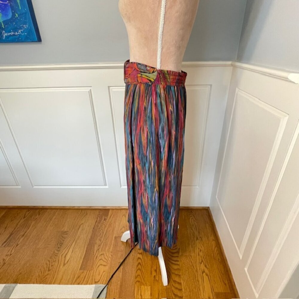 Vintage 80's Boho Marsha Brander Palazzo Pant & Blazer Suit Set Artsy Abstract 8 - Picture 11 of 16